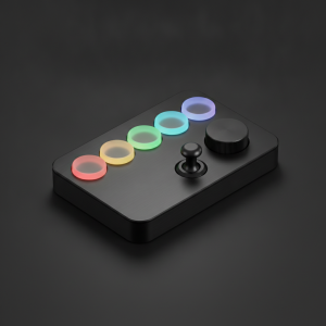 AI agent control keypad illustration