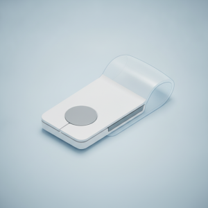 Foldable travel mouse illustration