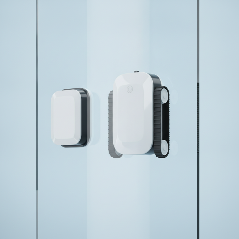 ECOVACS WINBOT window-cleaning robot illustration