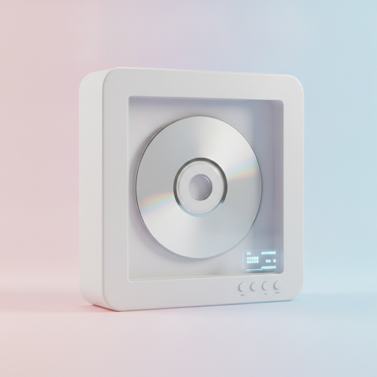 Portable CD Cover Player illustration