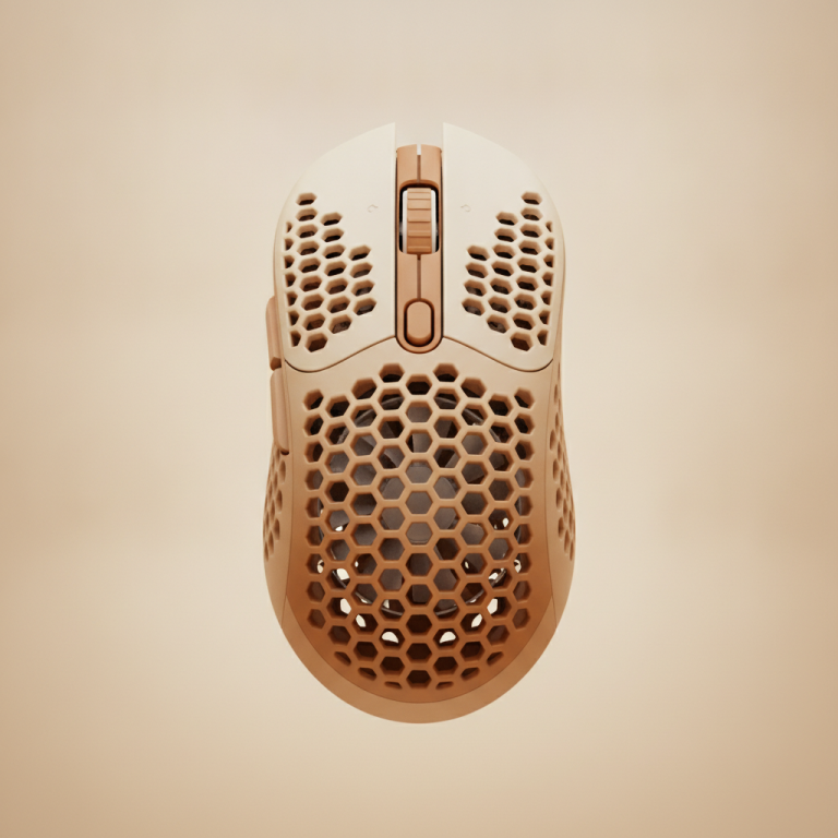 Pulsar Feinmann F01 Noctua Edition gaming mouse illustration