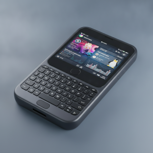 piBrick Pocket-CM5 handheld Linux computer illustration