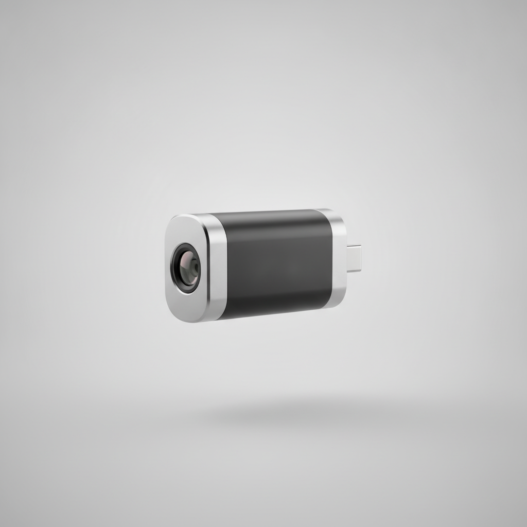 איור של מצלמה תרמית זעירה עם מחבר USB-C