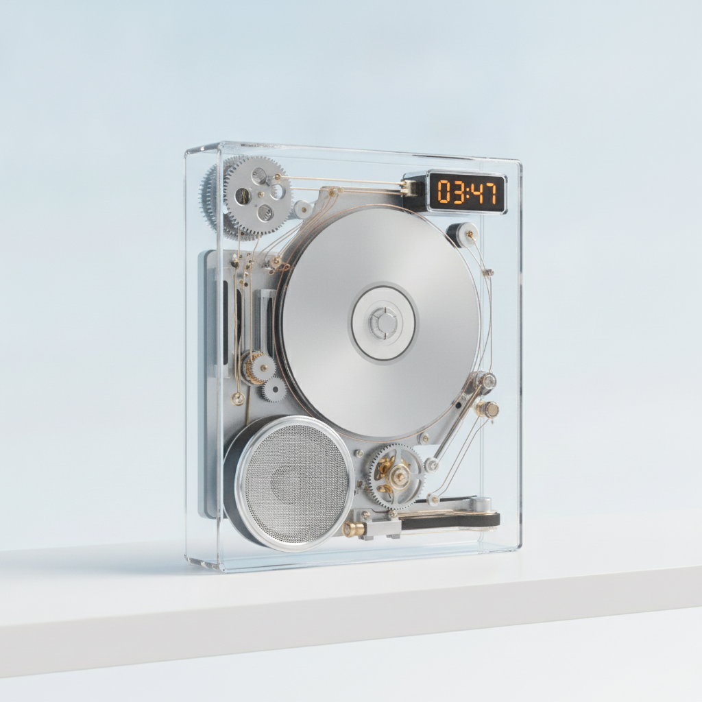 ClearFrame Speaker CD Player illustration