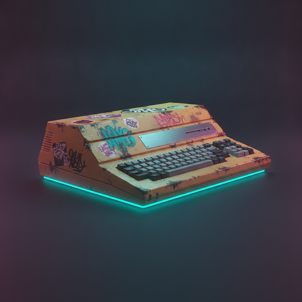 Commodore 77 Cyberpunk 2077 edition illustration