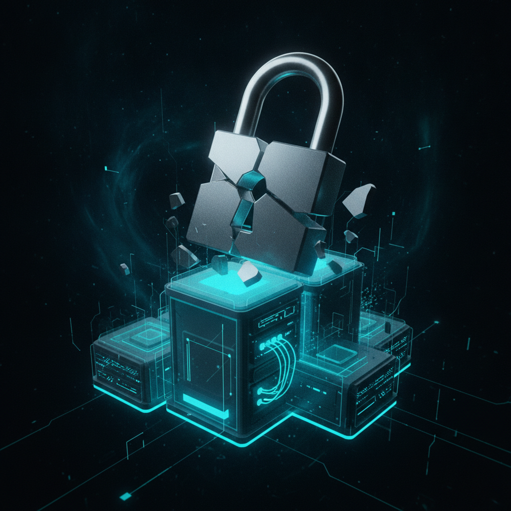 מנעול שבור מעל שרתים, המחשה לפגיעות ב-VMware vCenter